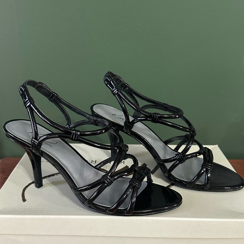 Kim Rogers Elegant Black Strappy Heels 7.5 New in Box